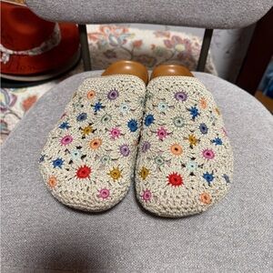 The Sak Multicolor Crochet Mules